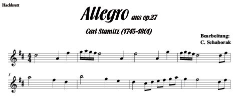 Allegro aus op.27 von Carl Stamitz (HB211)